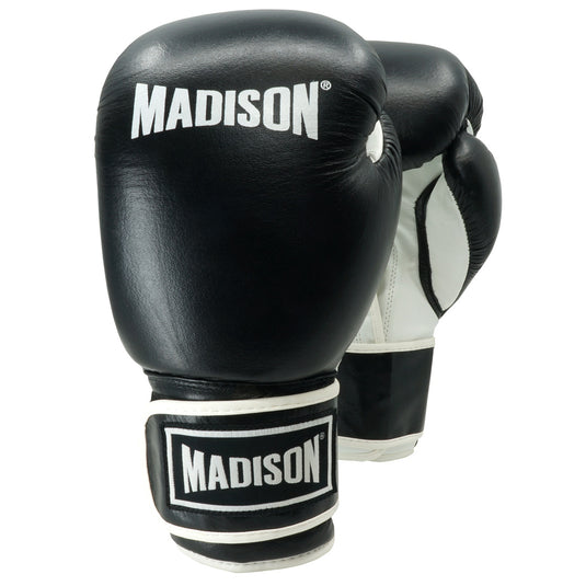 Platinum Velcro Boxing Gloves - Black/White
