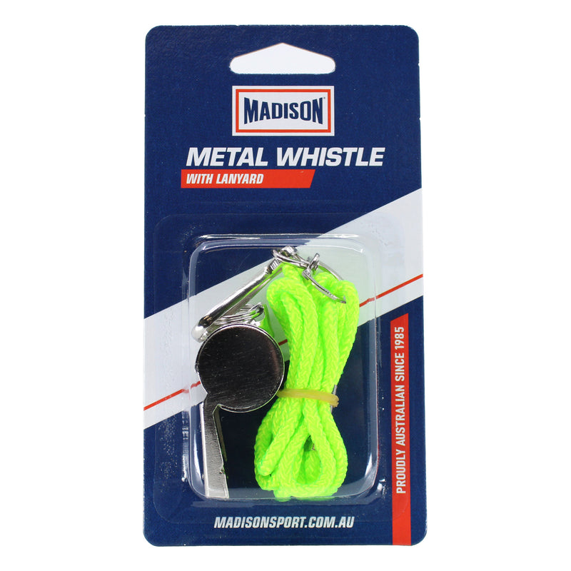 Load image into Gallery viewer, Metal Whistle with Lanyard
