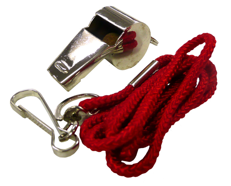 Load image into Gallery viewer, Metal Whistle with Lanyard
